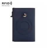 Anti-Theft Positioning Wallet Men Card Holder Mini Wallets For Airtag, Cowhide Blue, Cowhide Black, Cowhide Brown, Cowhide Dark Brown, Cowhide Carbon Fiber